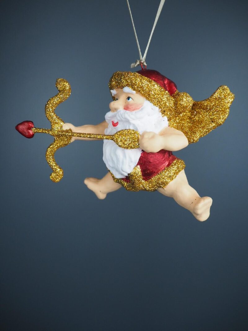 Cupid Santa  red & gold