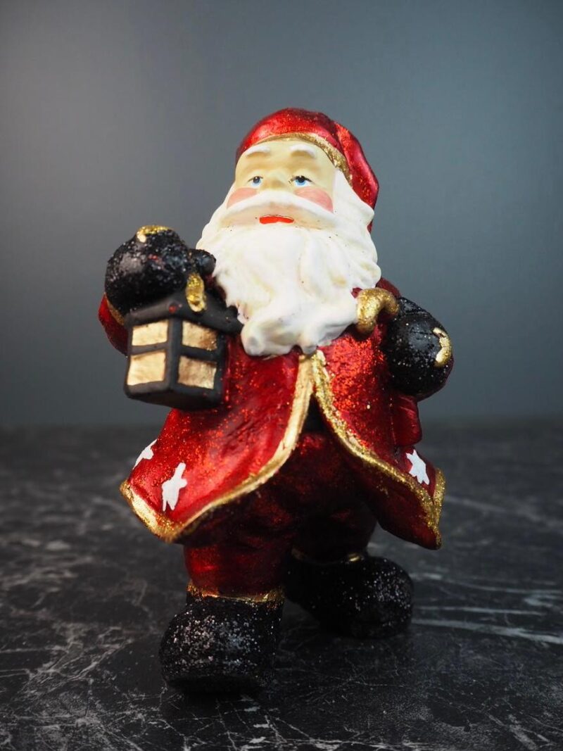 Santa w/lamp & cane red