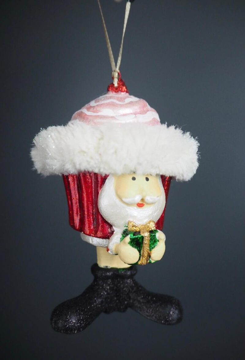 Cupcake santa red/pink w/ fur