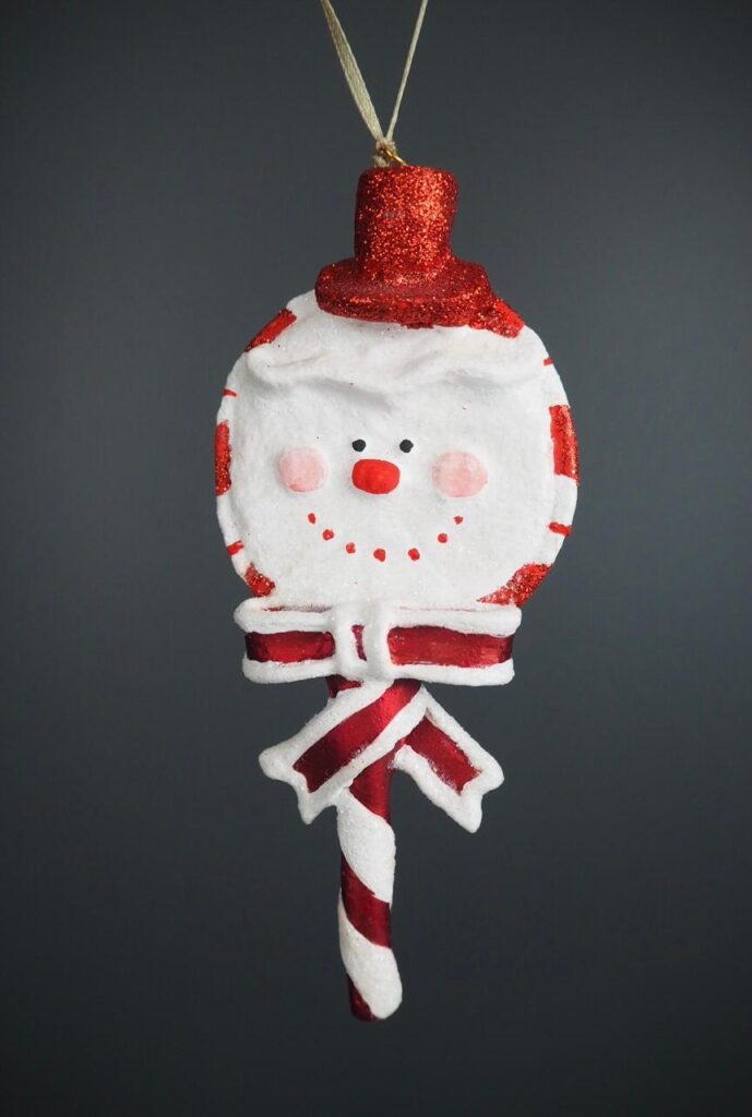 Smiling ginger lollipop white/red