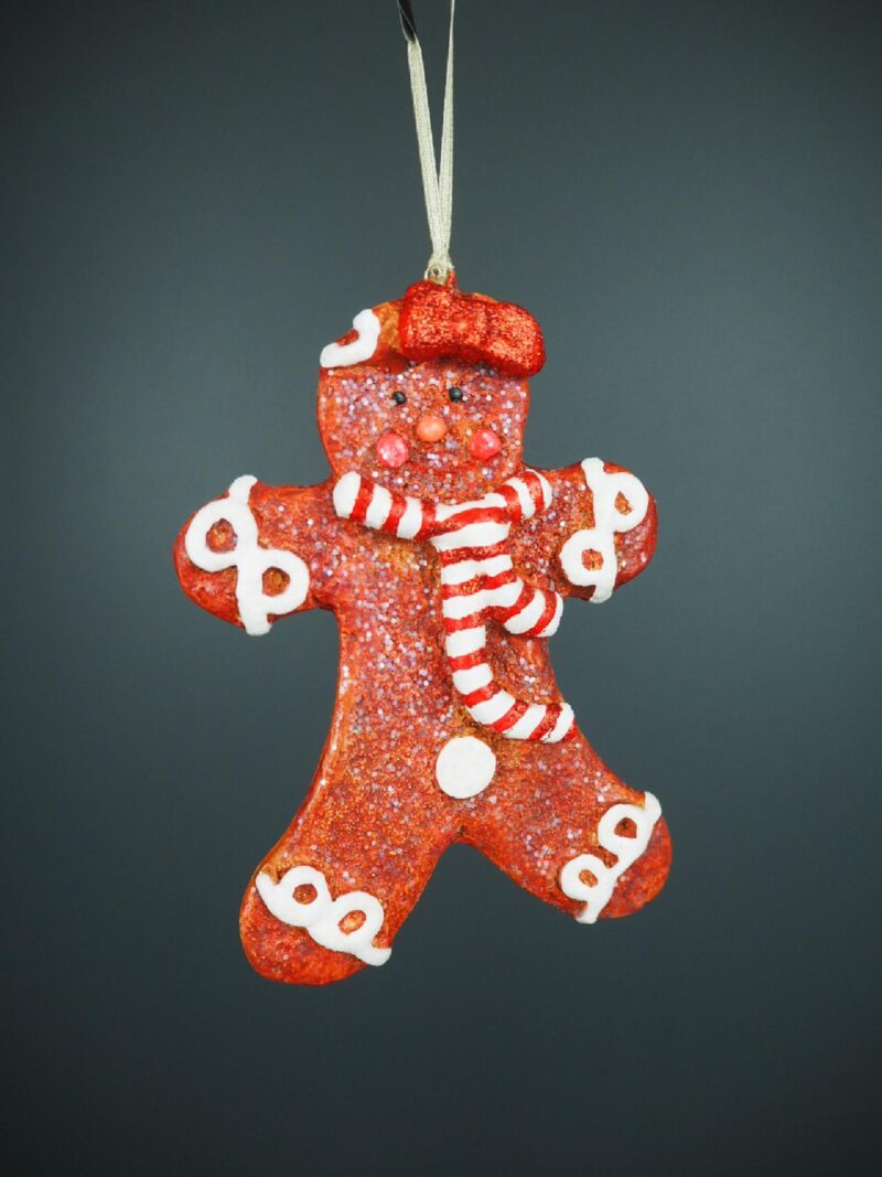 Ginger bread in red/glits orn