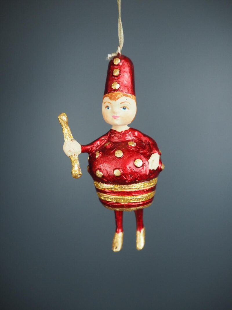 Chubby Juggler red/gold polka