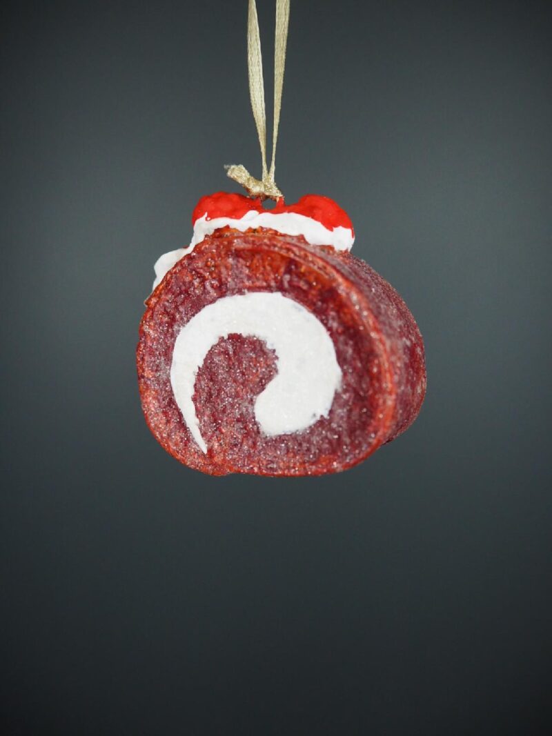 Slice cake red/white