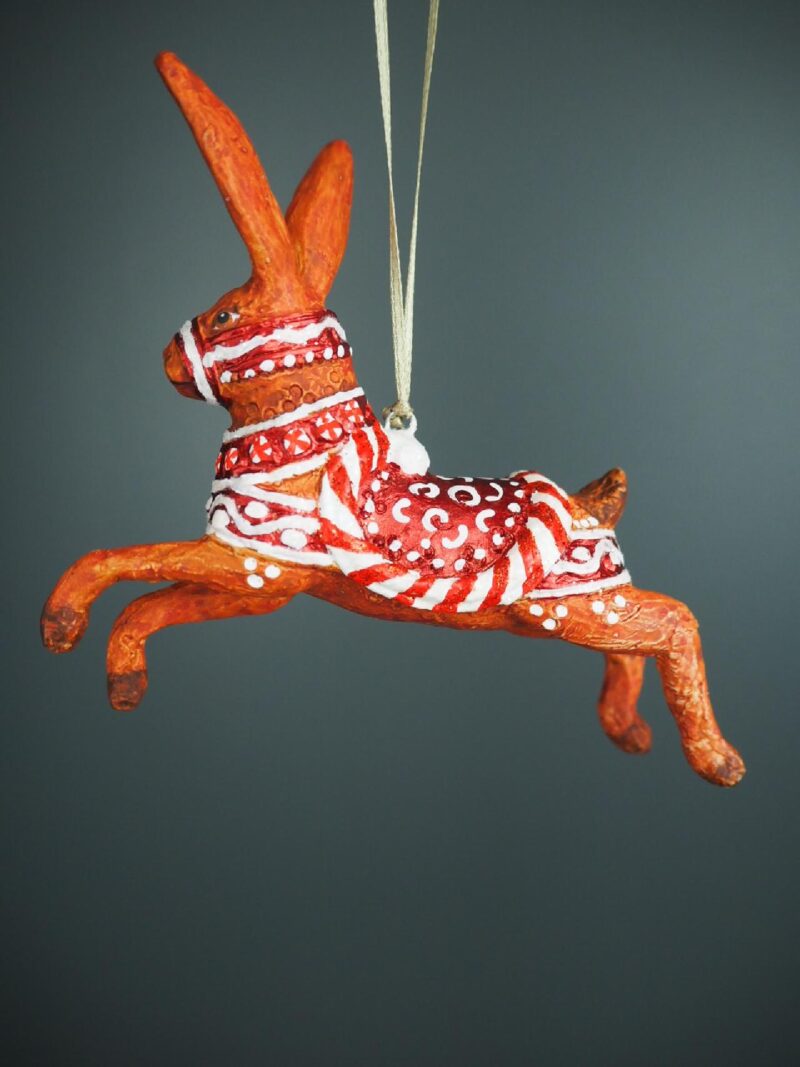 Christmas donkey  red/white
