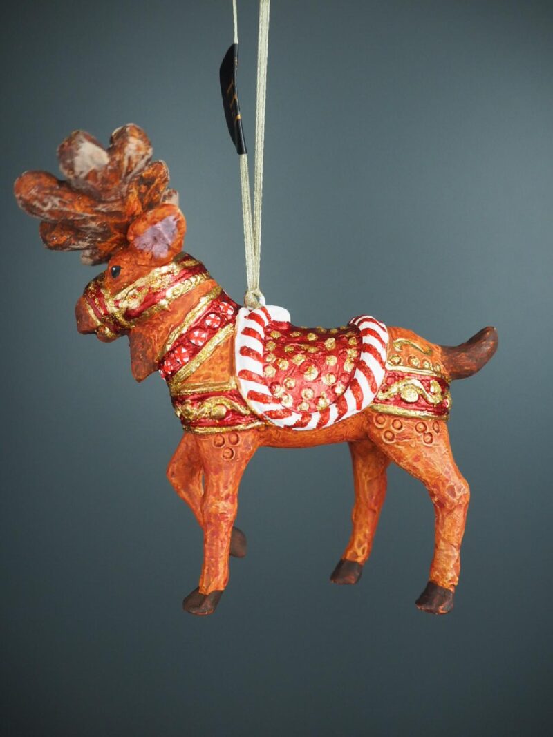Xmas moose in red/white details