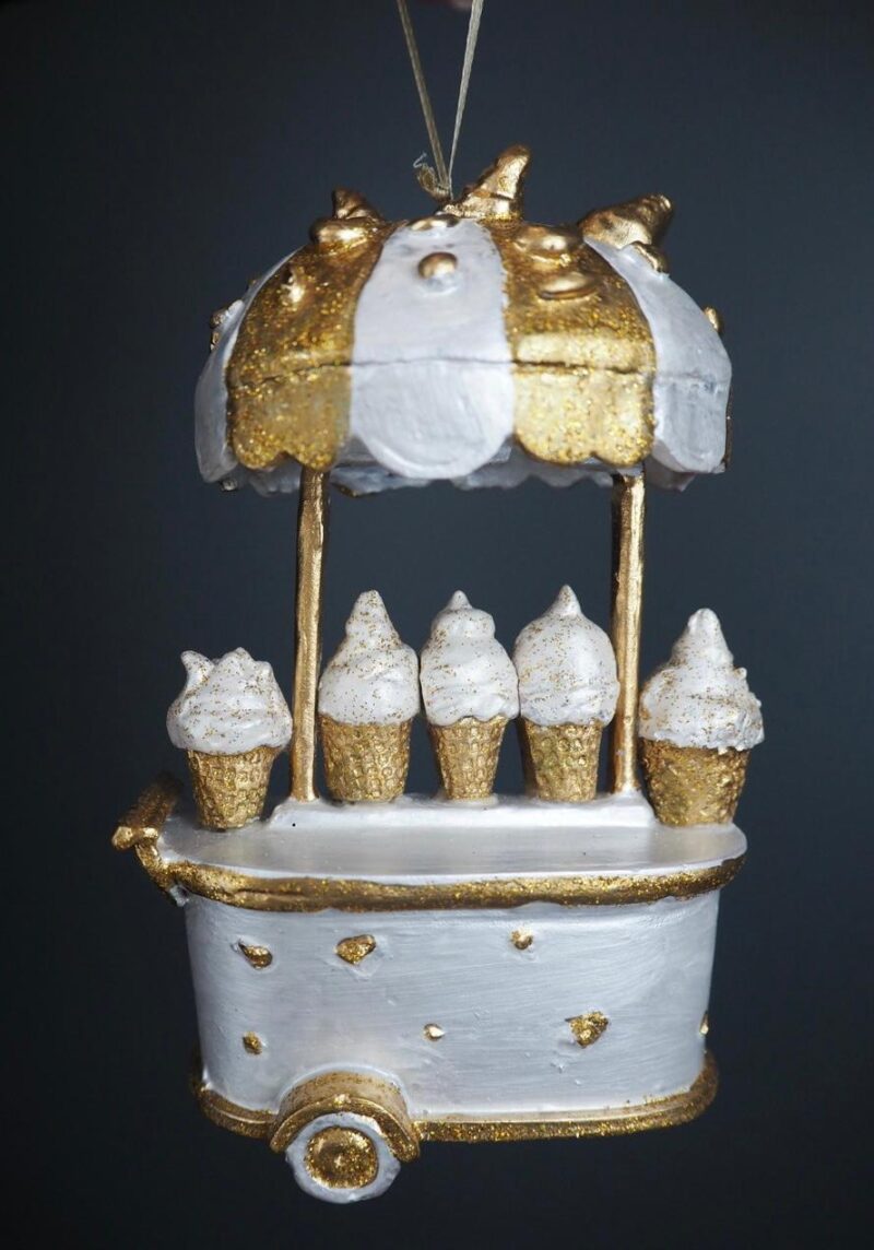 Ice cream Cart in pw/gold