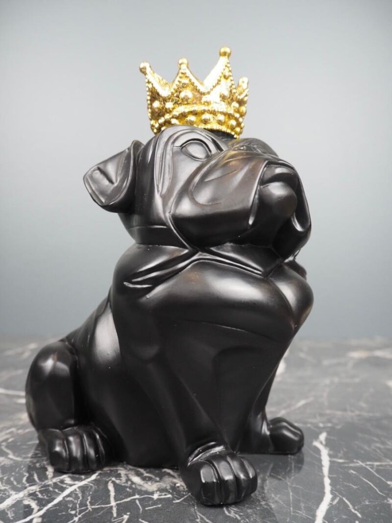 Bulldog with crown