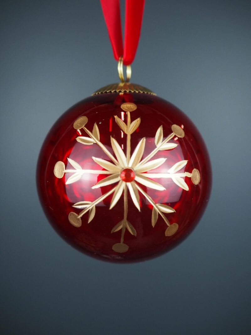 Glass ball red