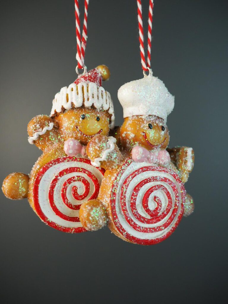 Gingerbread finger hanger 2asst