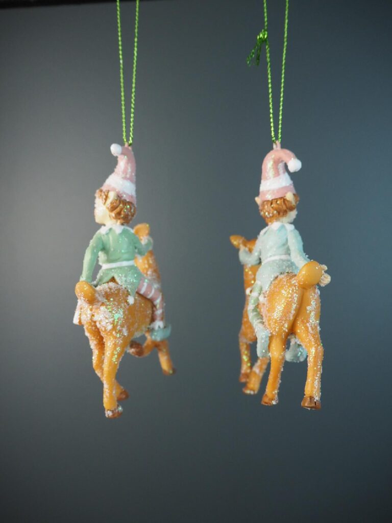 Elf riding deer  2asst - Image 2