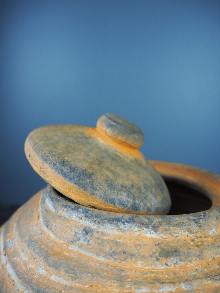 Terracotta reverse vase w cap - Image 3