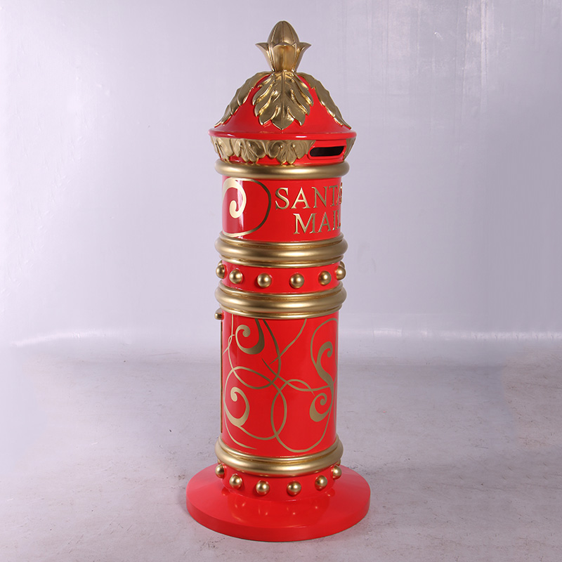 Mailbox 1680mm Red with Gold