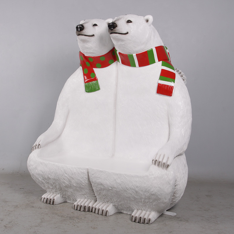 Polar Bears Bench Red&Green