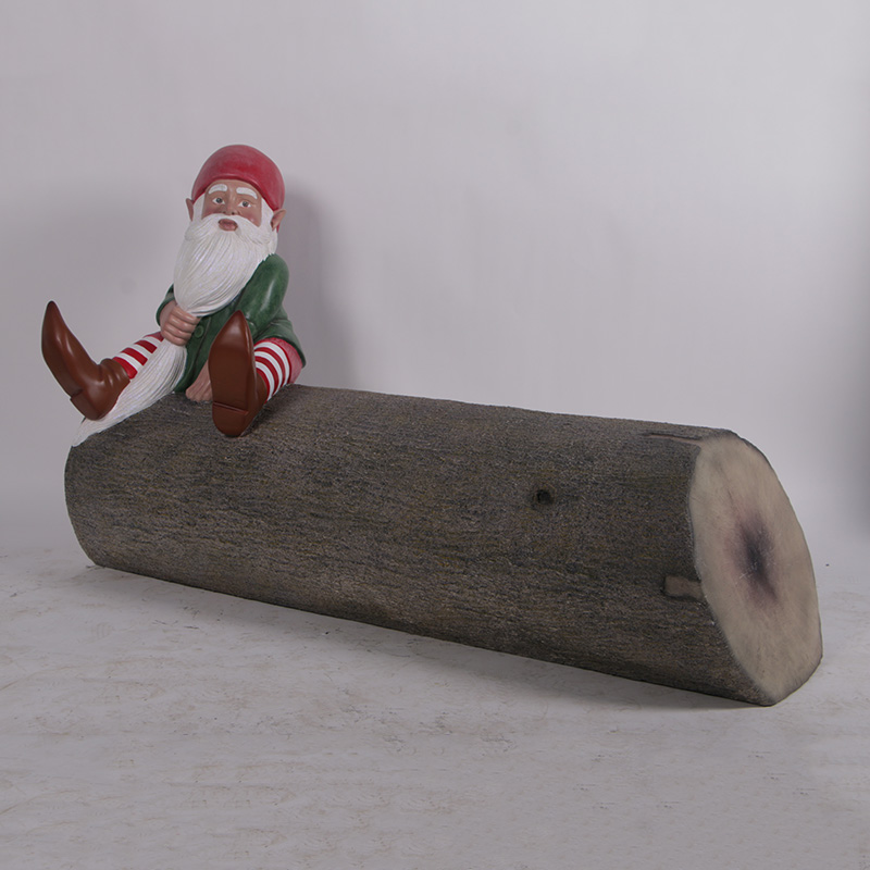 Tree Trunk with Gnome