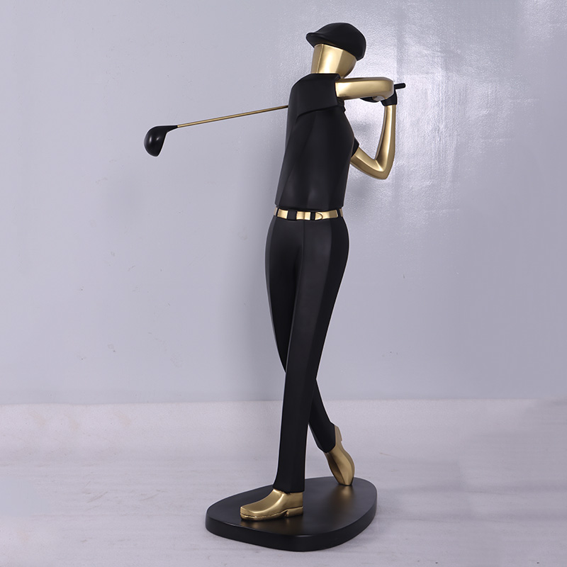Golfer 64″H – The Driver MatteBlack&Gold