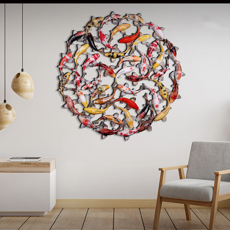 Koi Zen Wall Art – 63″ dia