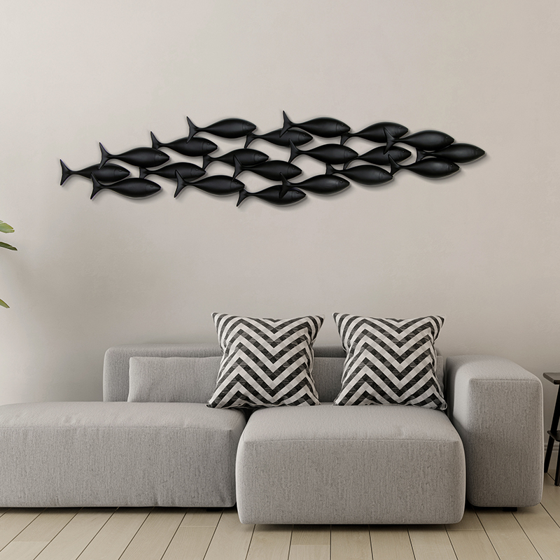 School of Tuna Wall Art MatteBlack