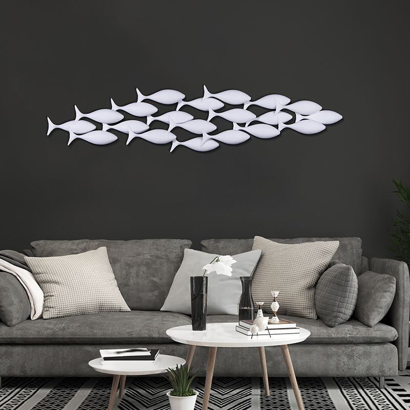 School of Tuna Wall Art MatteWhite