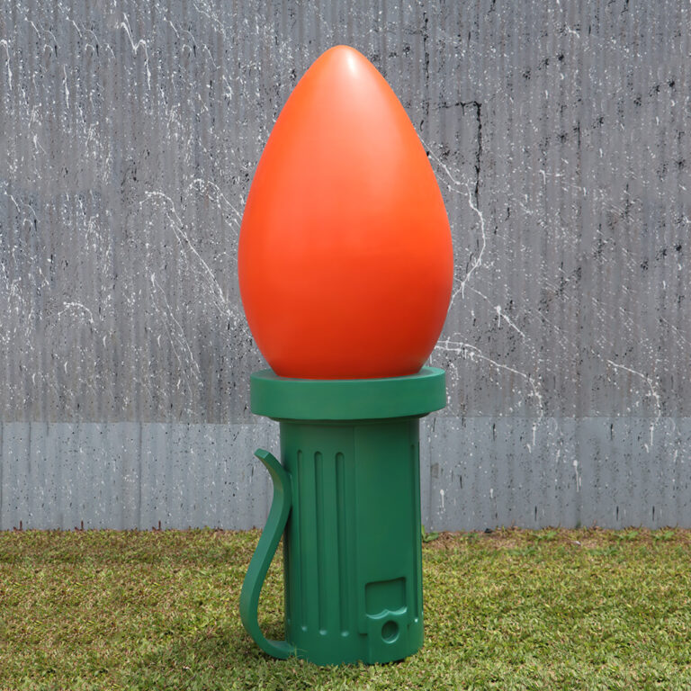 Giant Fiberglass Light Bulb 6ft Orange