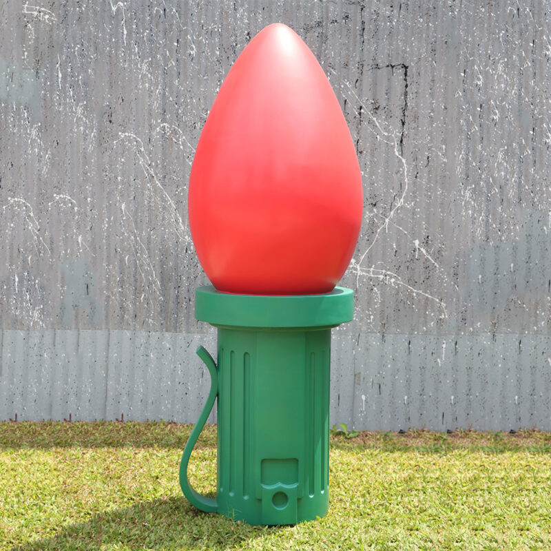 Giant Fiberglass Light Bulb 6ft Red