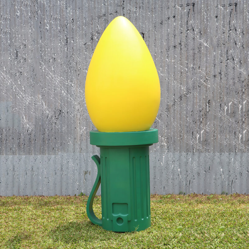 Giant Fiberglass Light Bulb 6ft Yellow