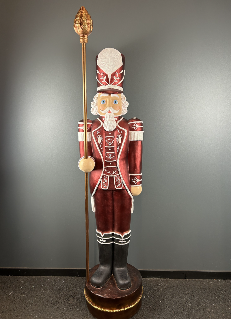Nutcracker soldier staff Red/white 172 cm