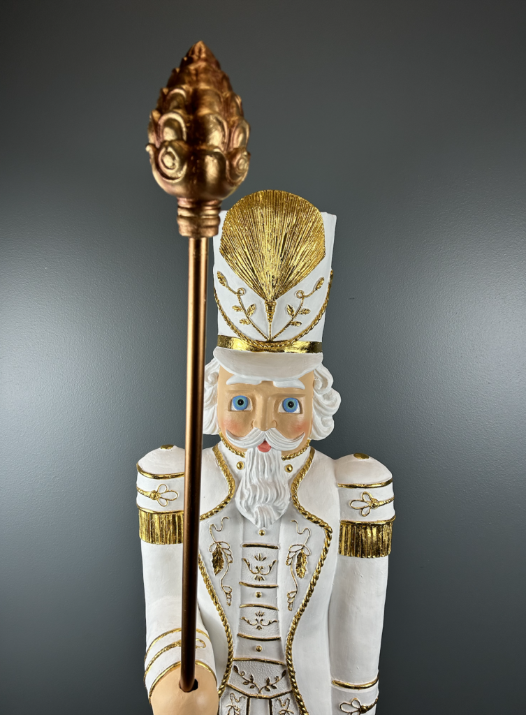 Nutcracker soldier staff white/gold 172 cm - Image 2