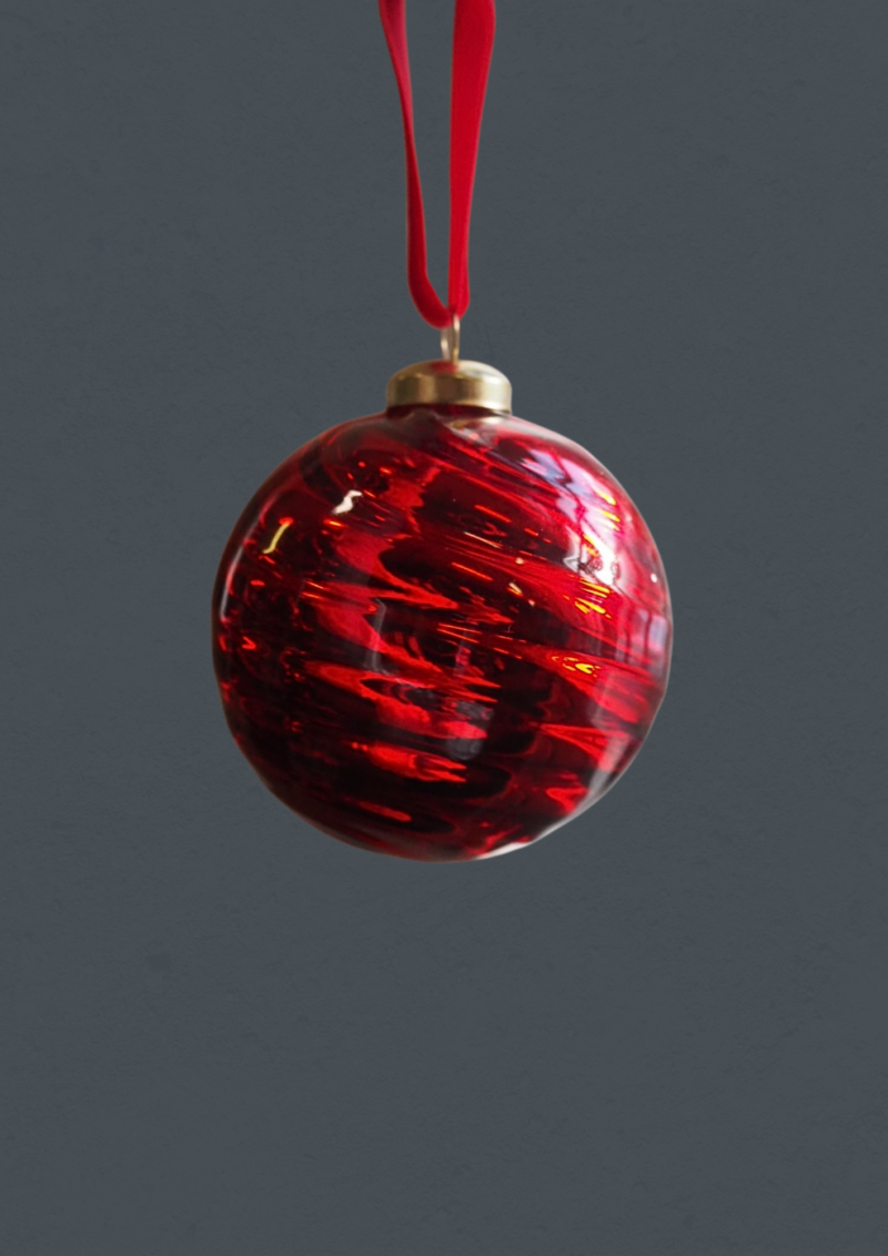Glass ball red