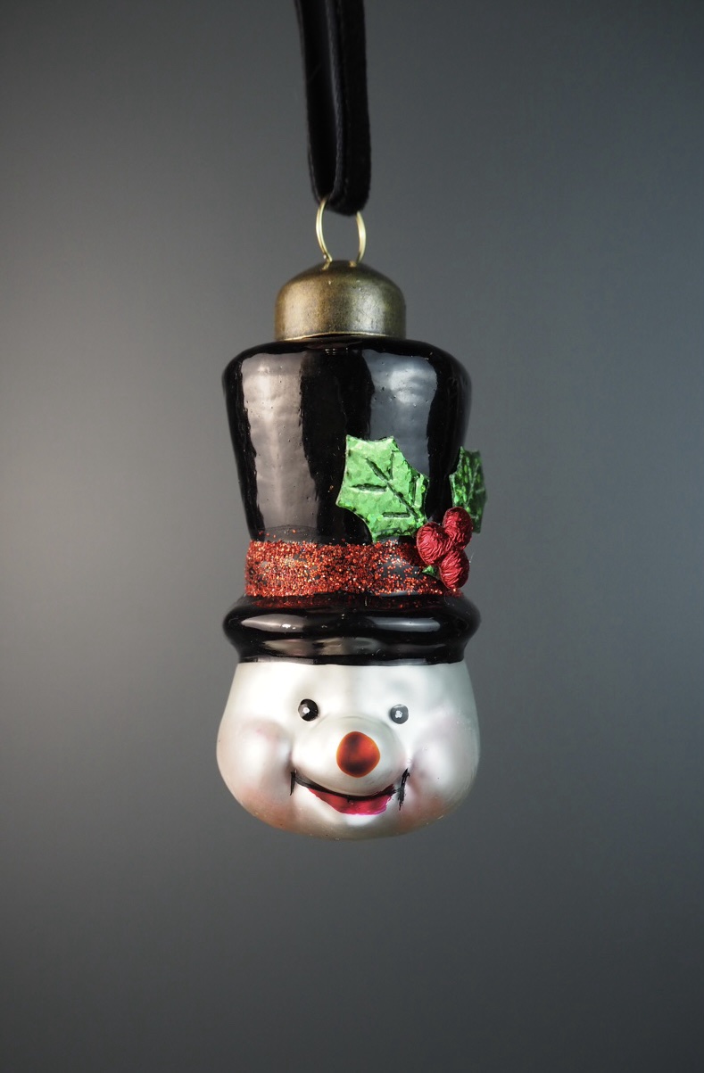 Glass snowman 6cm
