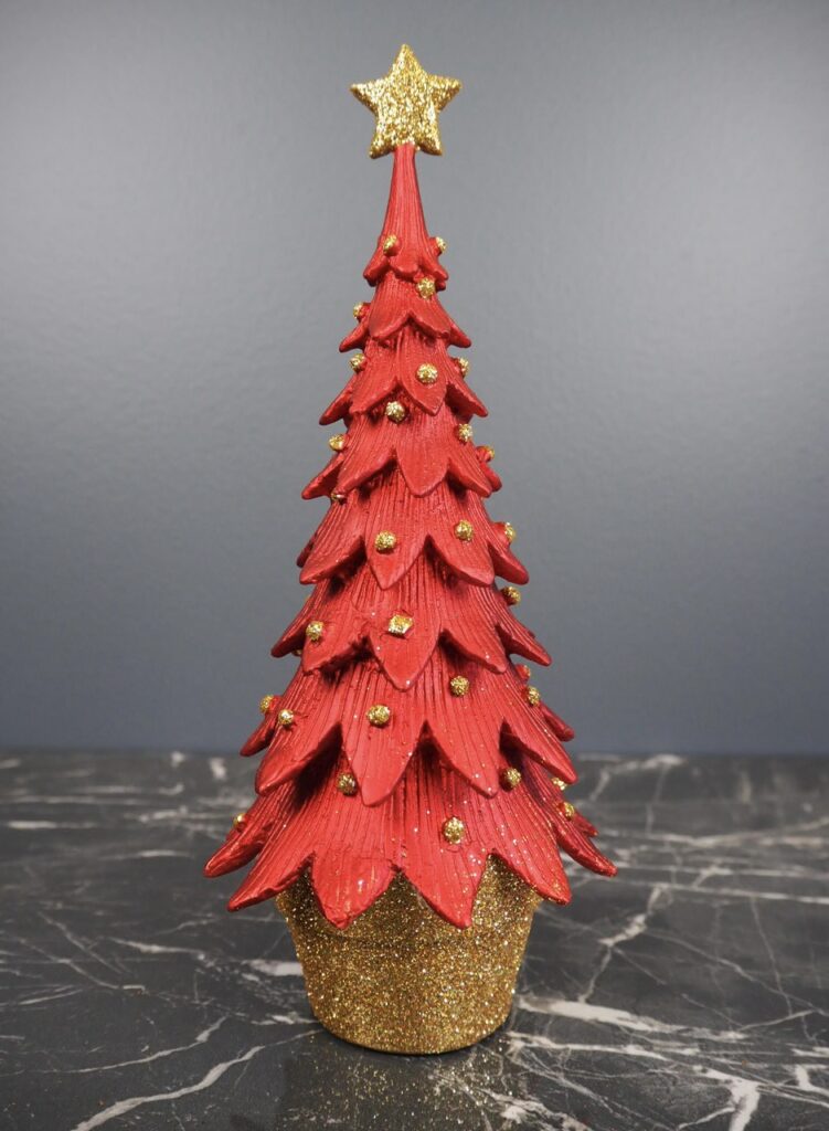 Spiky Christmas tree small red