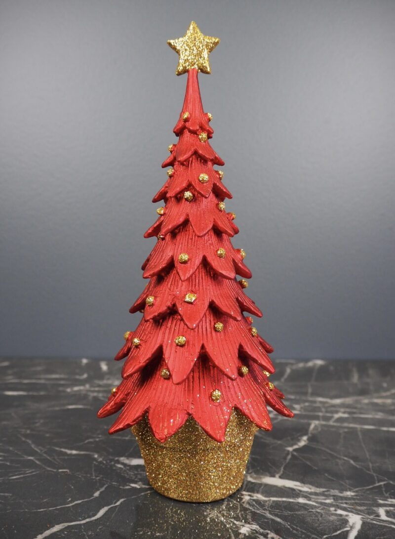 Spiky Christmas tree small red