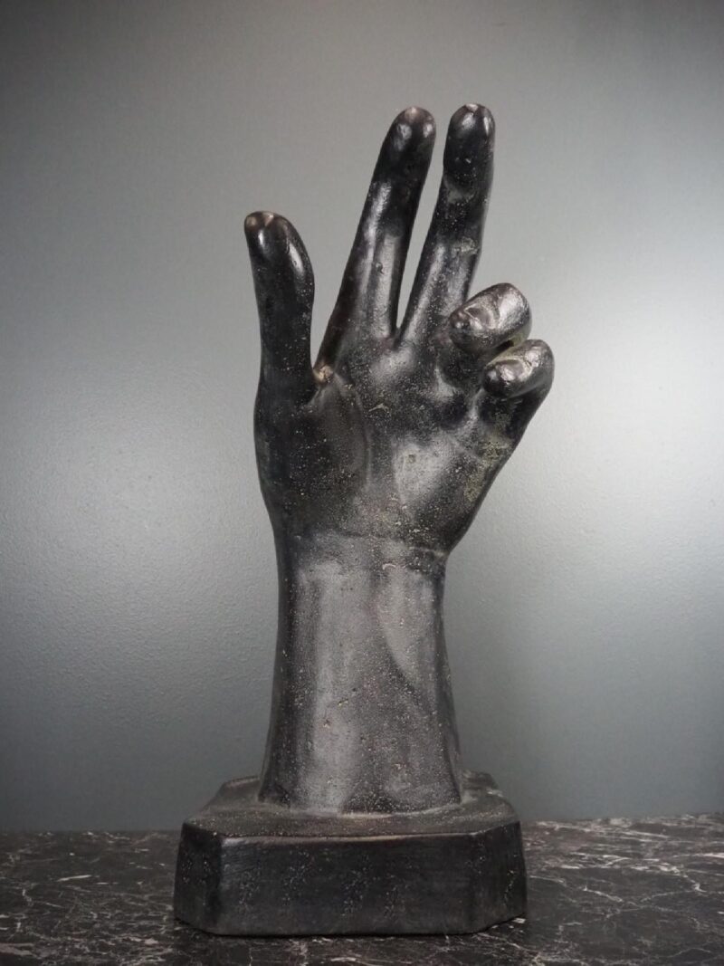 Hand Statue AgedBlkStone