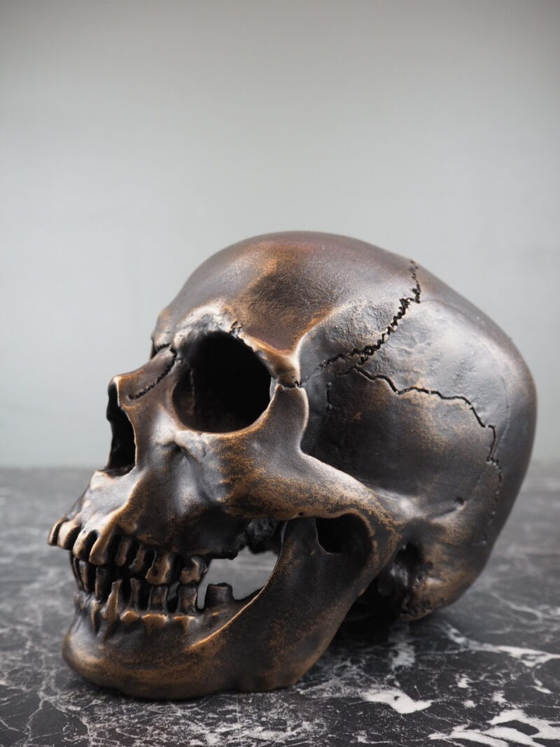 Human Skull imperial bronze