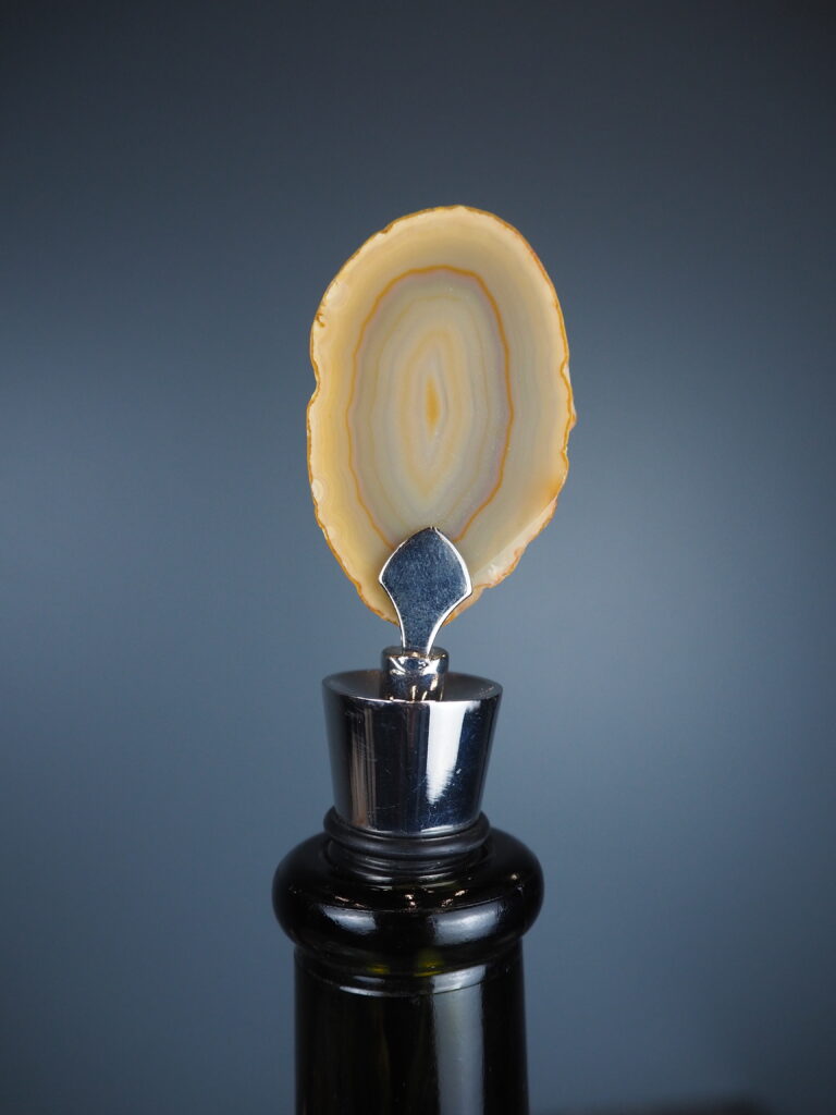Bottle stopper agate natural brown