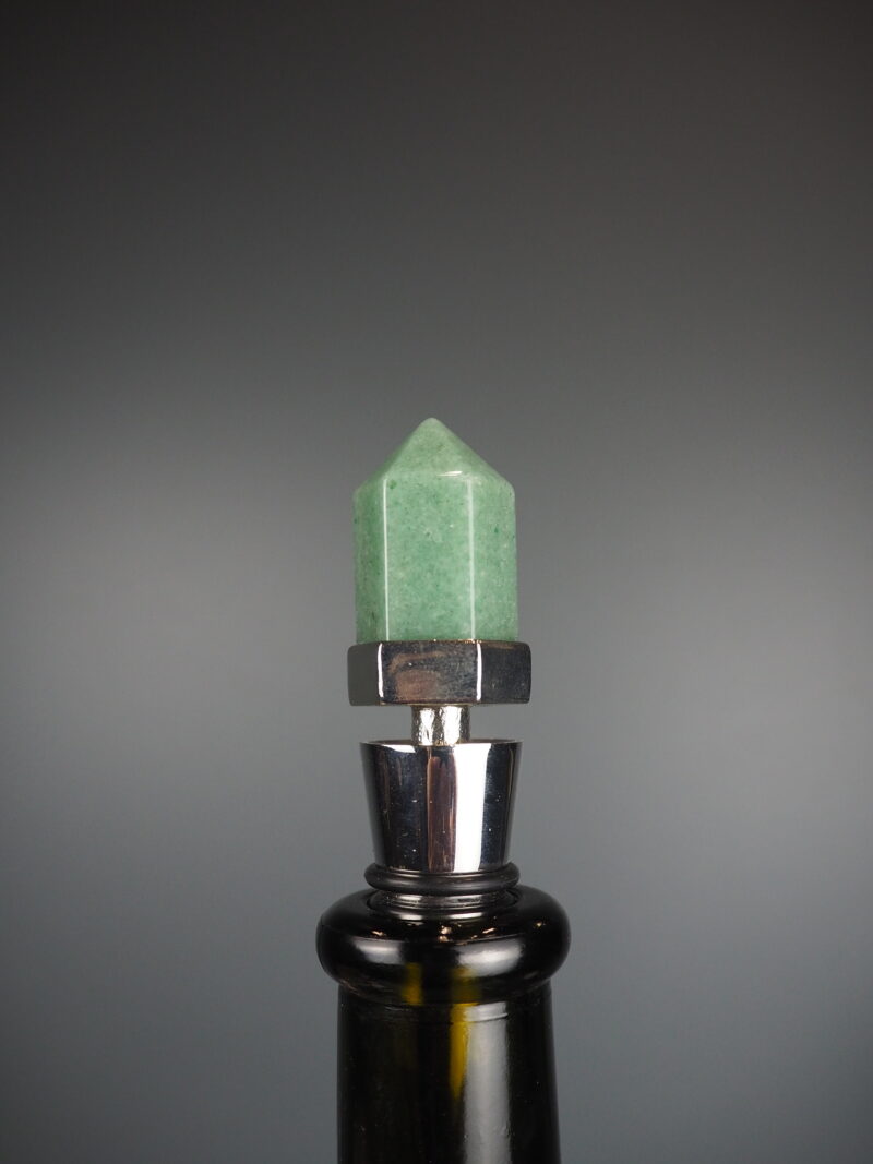 Bottle stopper green aventurine