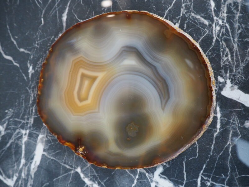 Board agate natural brown 13 cm