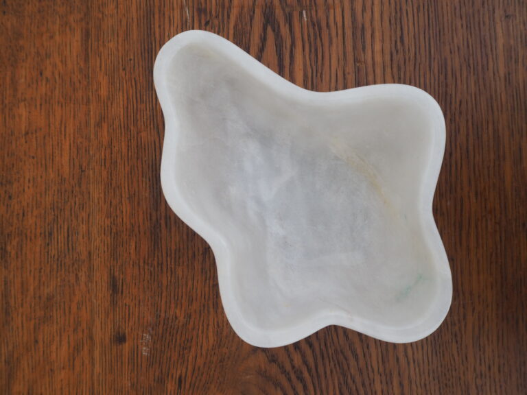 Irregular bowl 15 cm marble white - Image 3