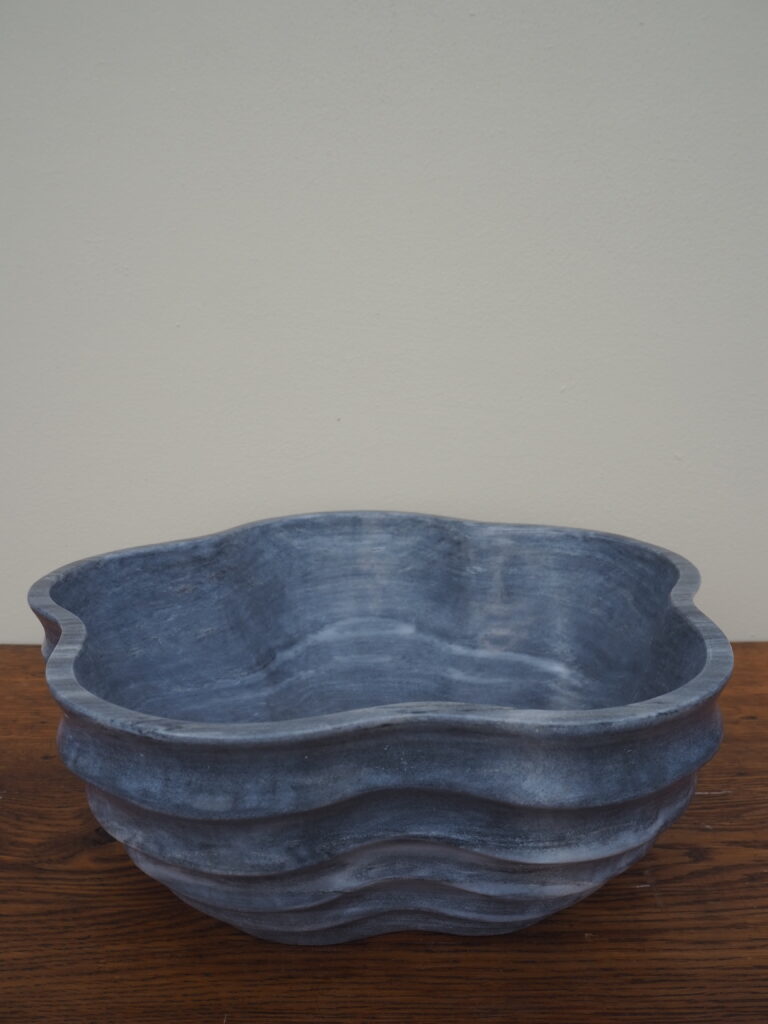 Ribbed bowl grey marble - Image 3