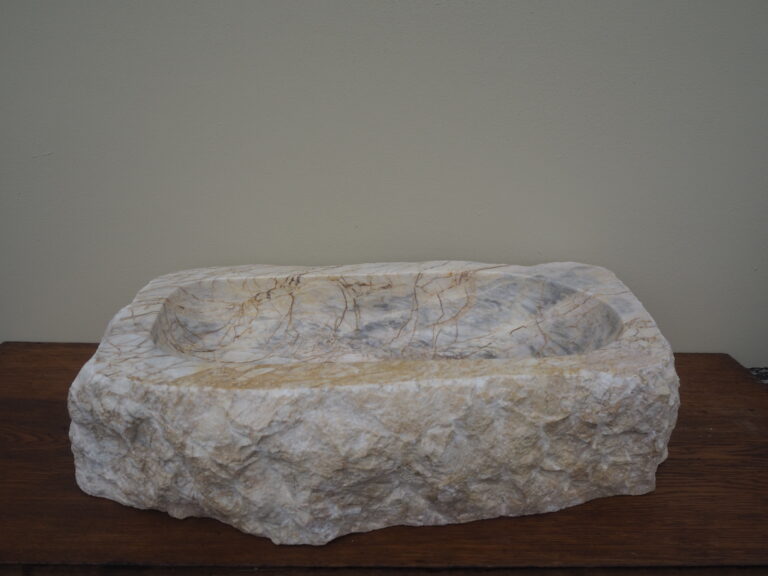 Bowl raw marble 50 cm - Image 2