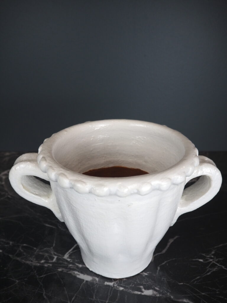 Blois White Glossy Vase S 02 - Image 2