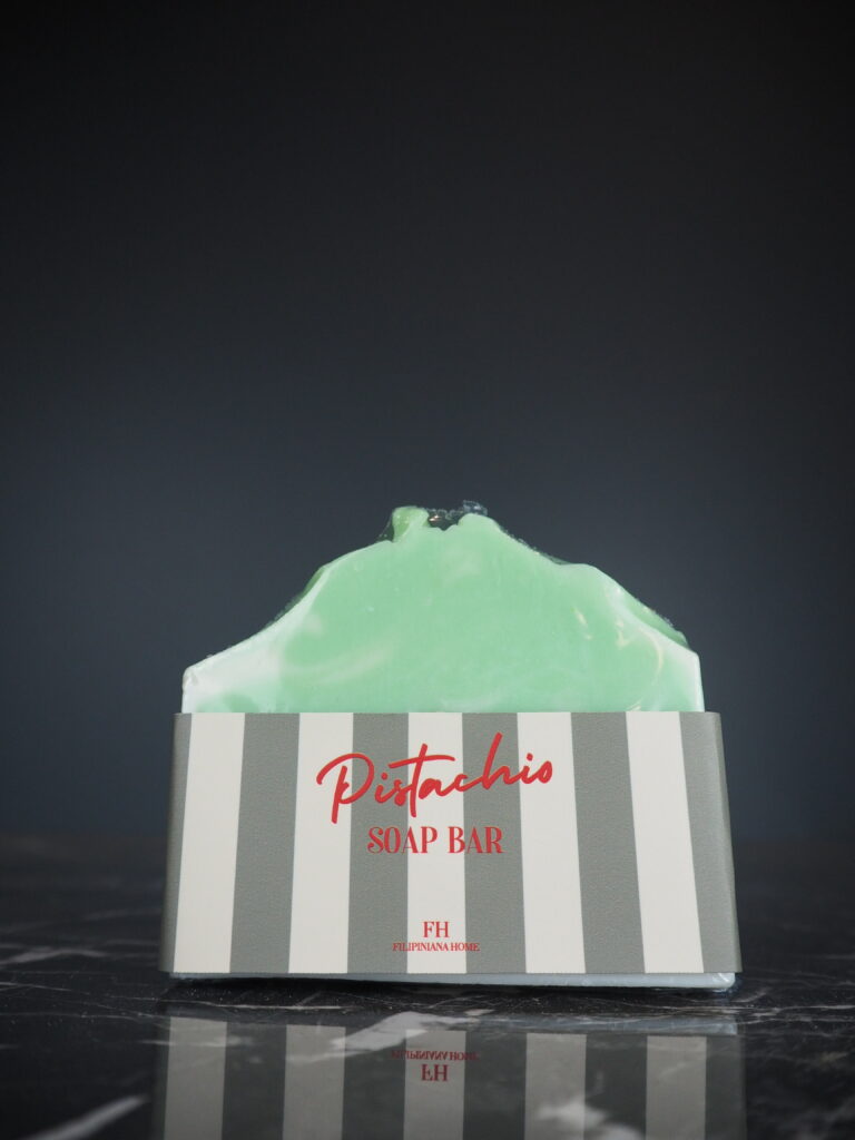 Striped soap bar green pistachio - Image 2