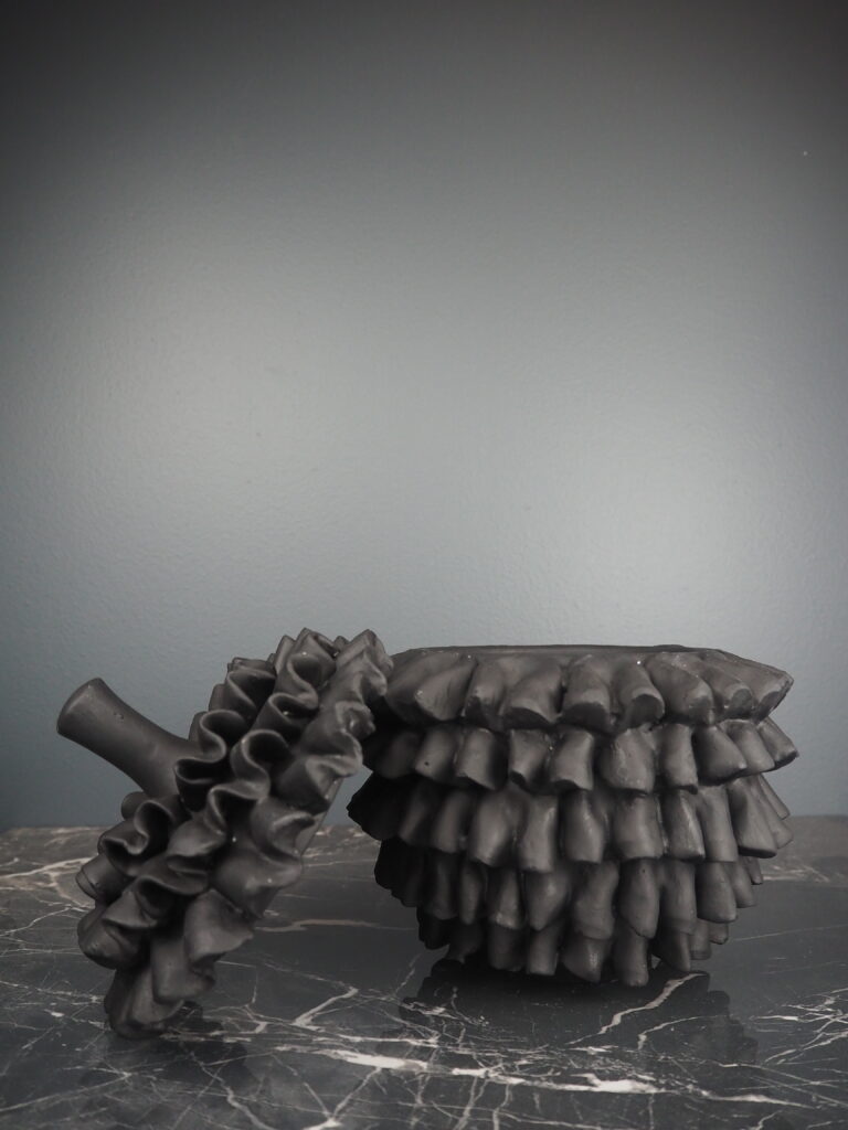 Round pinecone Jar black S - Image 2