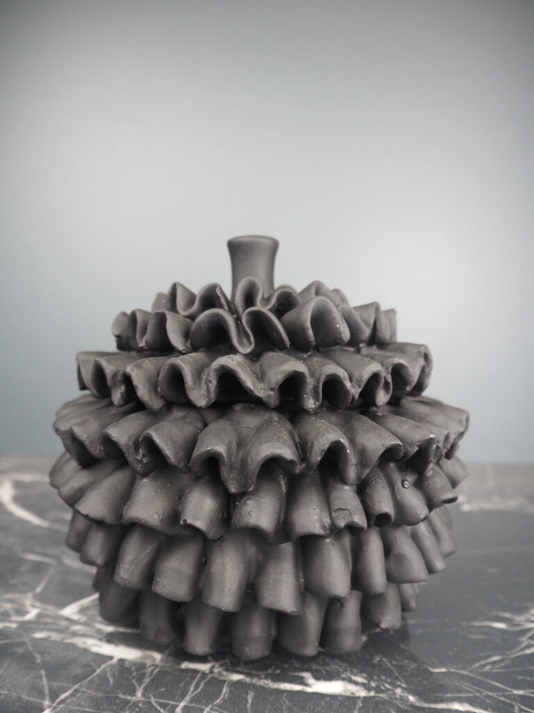 Round pinecone Jar black S - Image 4
