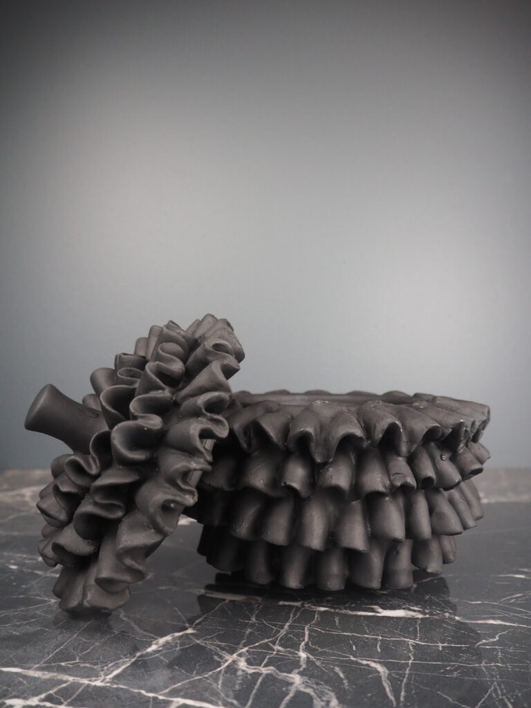 Round pinecone Jar black S - Image 6