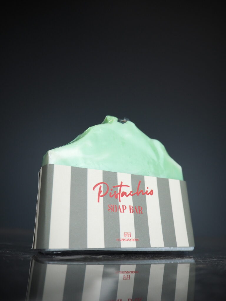 Striped soap bar green pistachio