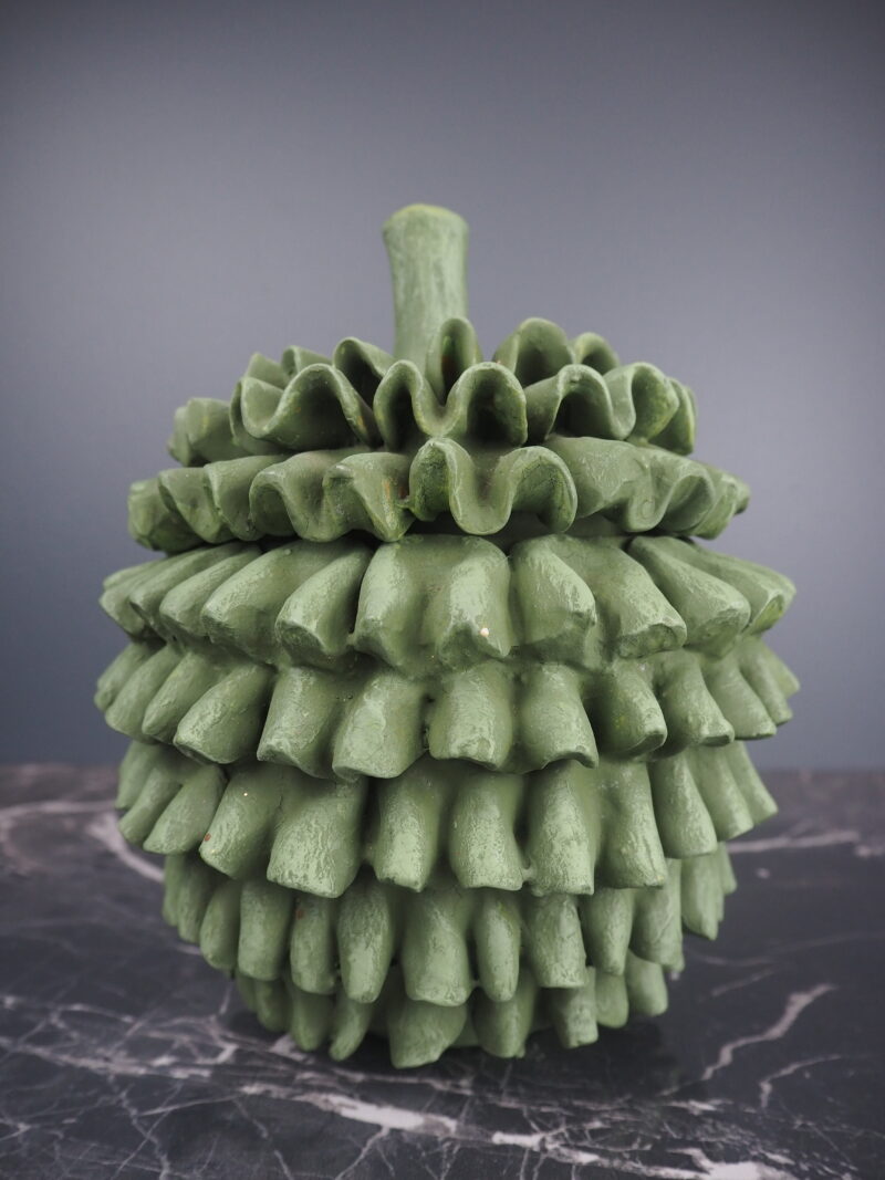 Round pinecone Jar green S