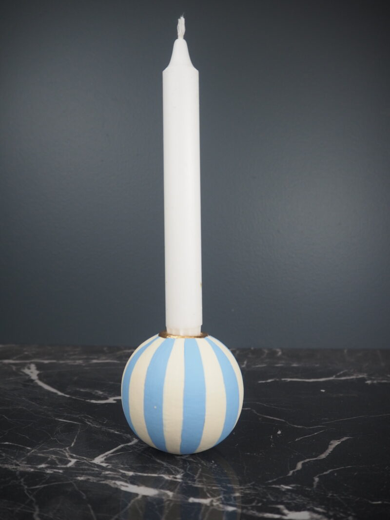 Round candel holder blue S