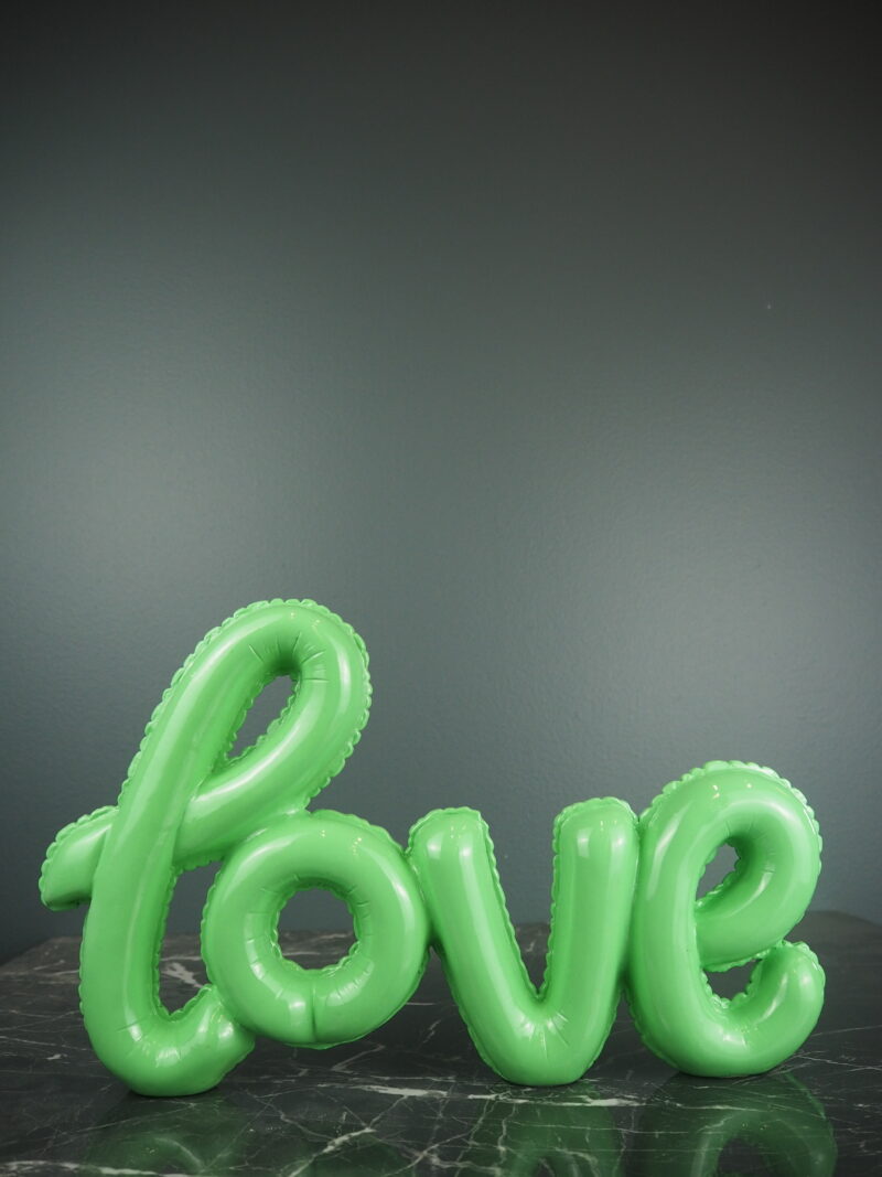 13"green "LOVE" letter