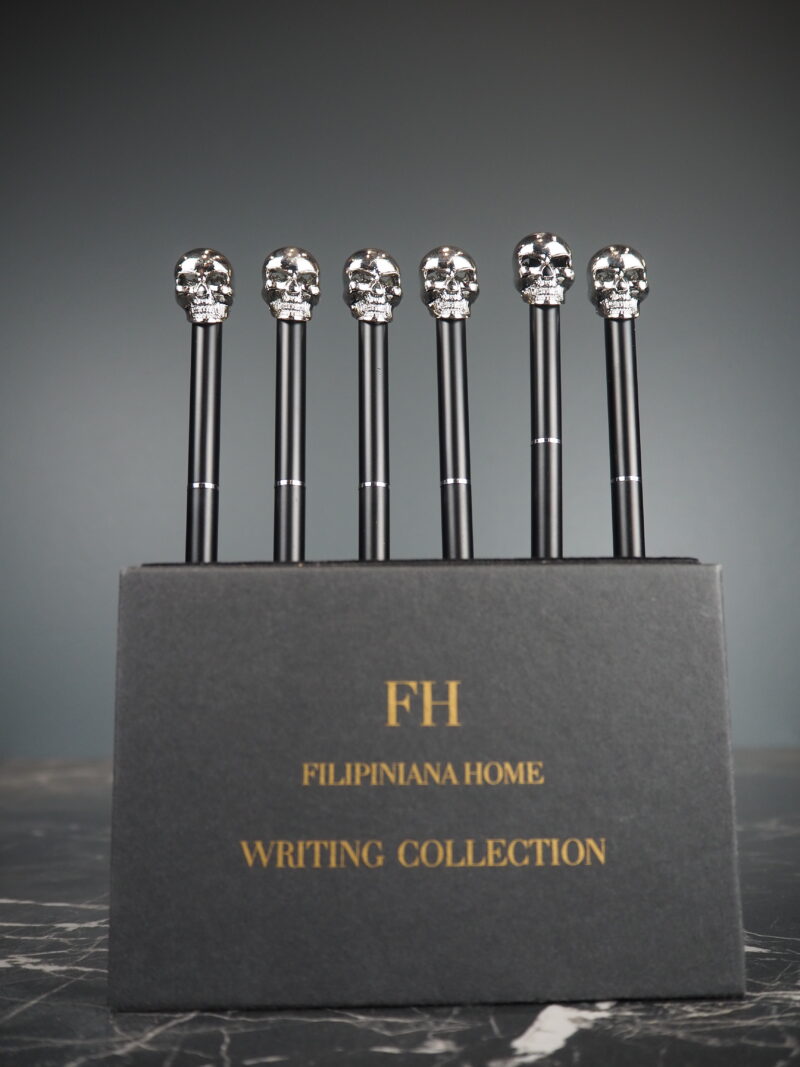 Silver scull ball pen