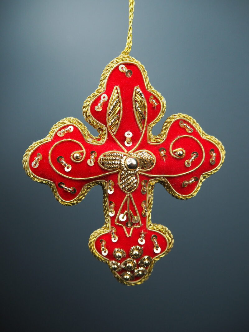 Cross red/golden